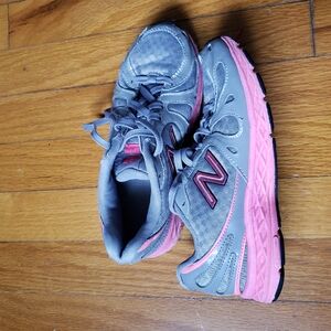 New Balance Girls's Gray and Pink Running Shoes